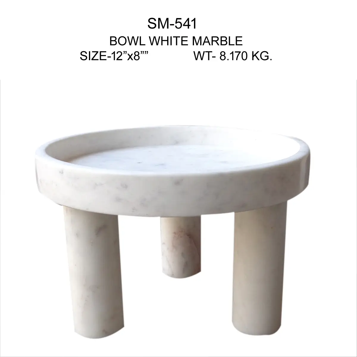 WHITE MARBLE BOWL STYLE-2 LARGE